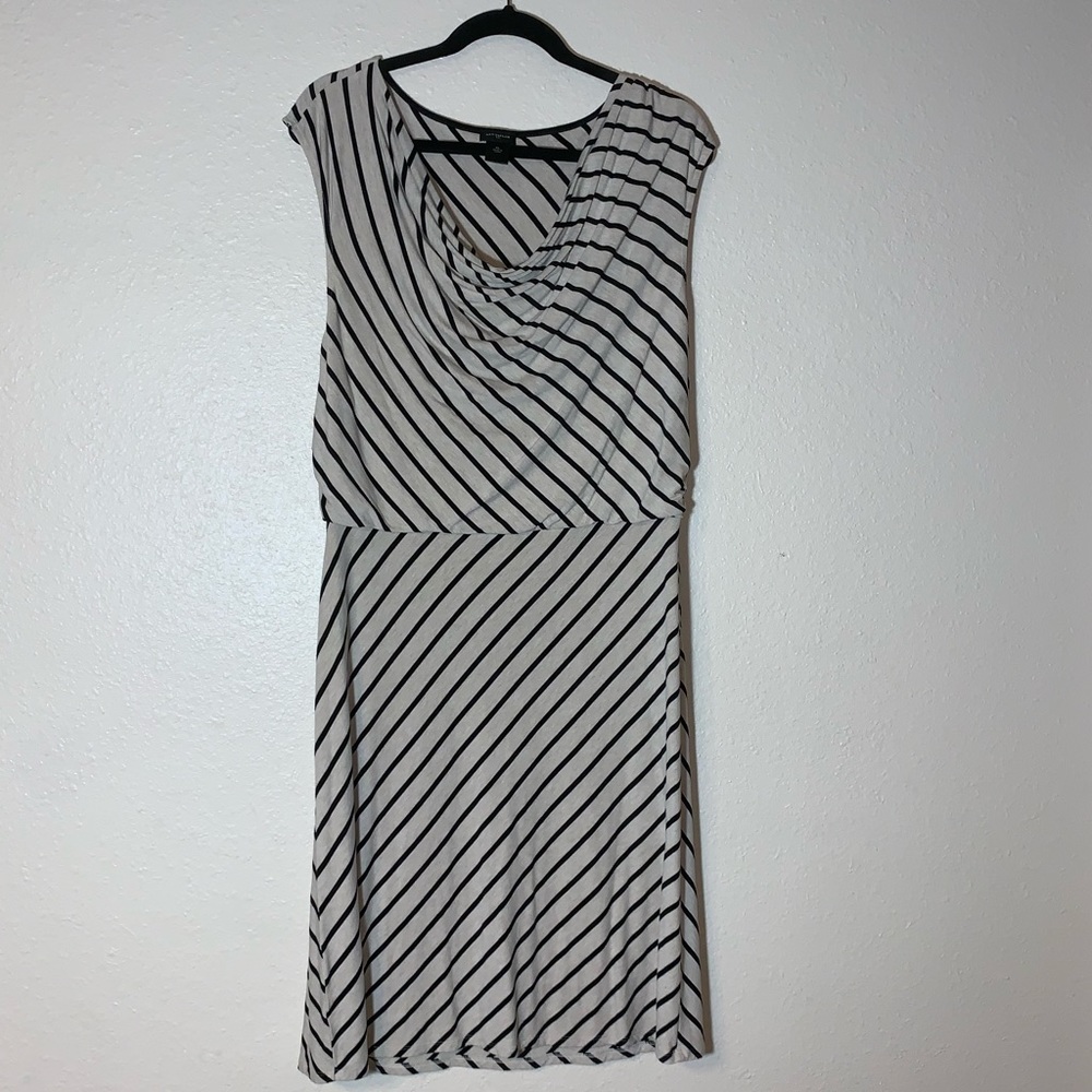 Ann Taylor Cowl Neck Striped Dress